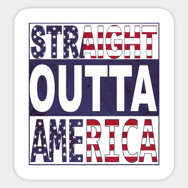 Straight Outta America Sticker by Meraki